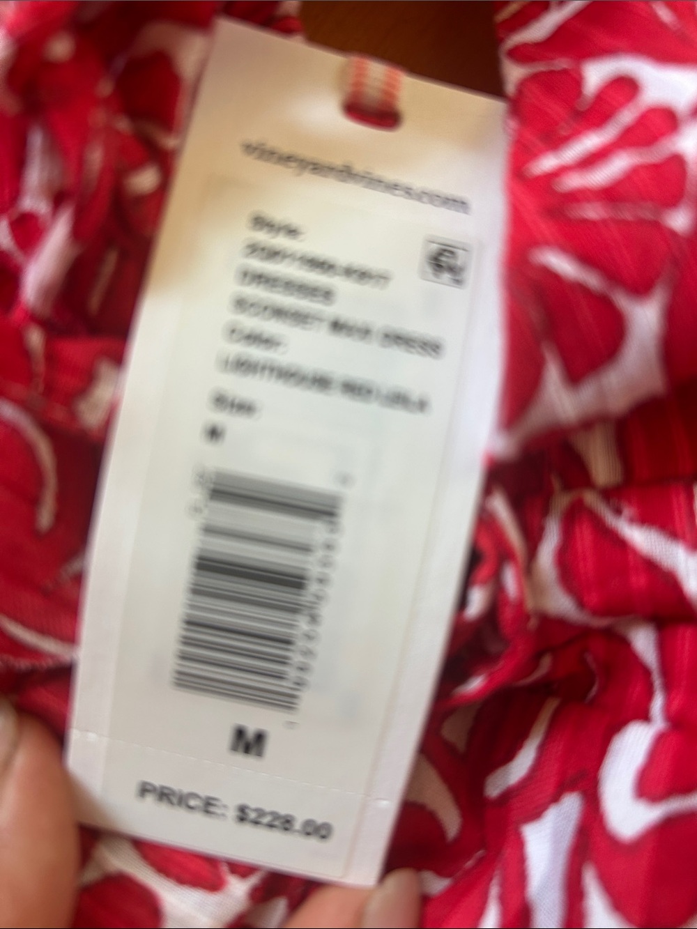 Vineyard Vines Red and White Floral Maxi Dress - Picture 4 of 7